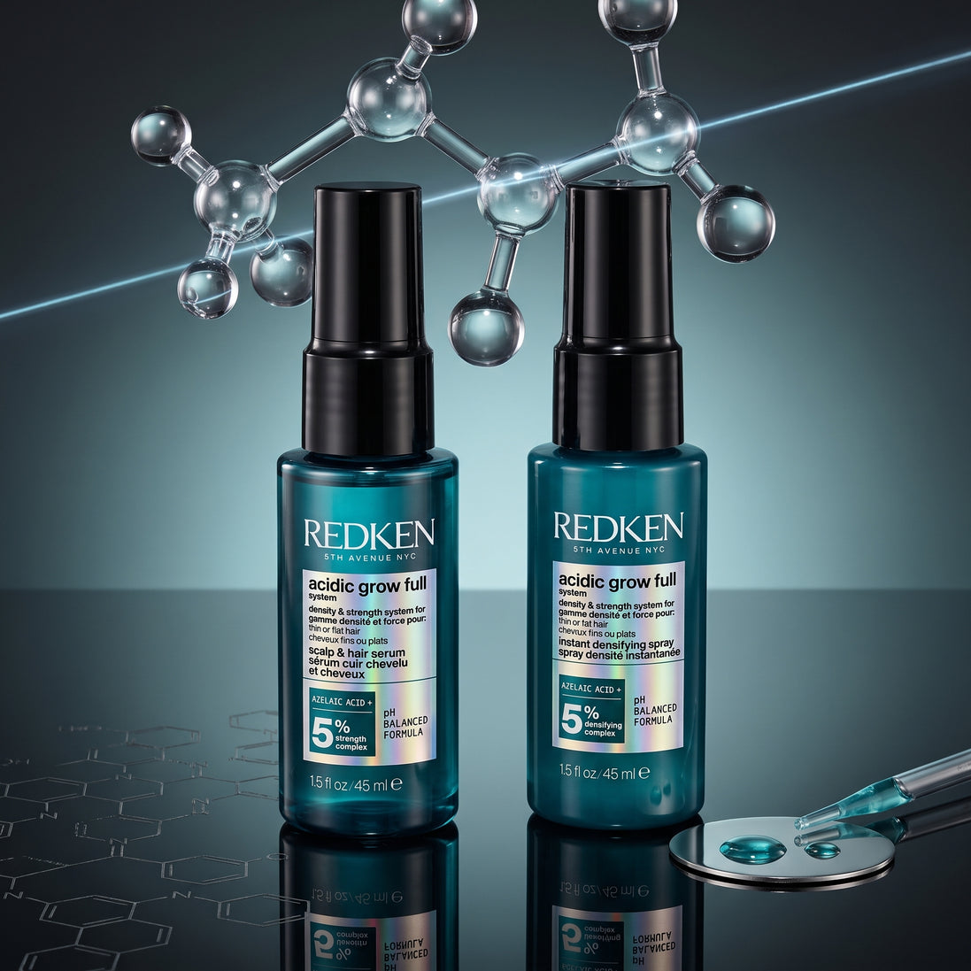 Redken - MINI SIZE Acidic Grow Full System Siero Riequilibrante Cuoio Capelluto 45 ml