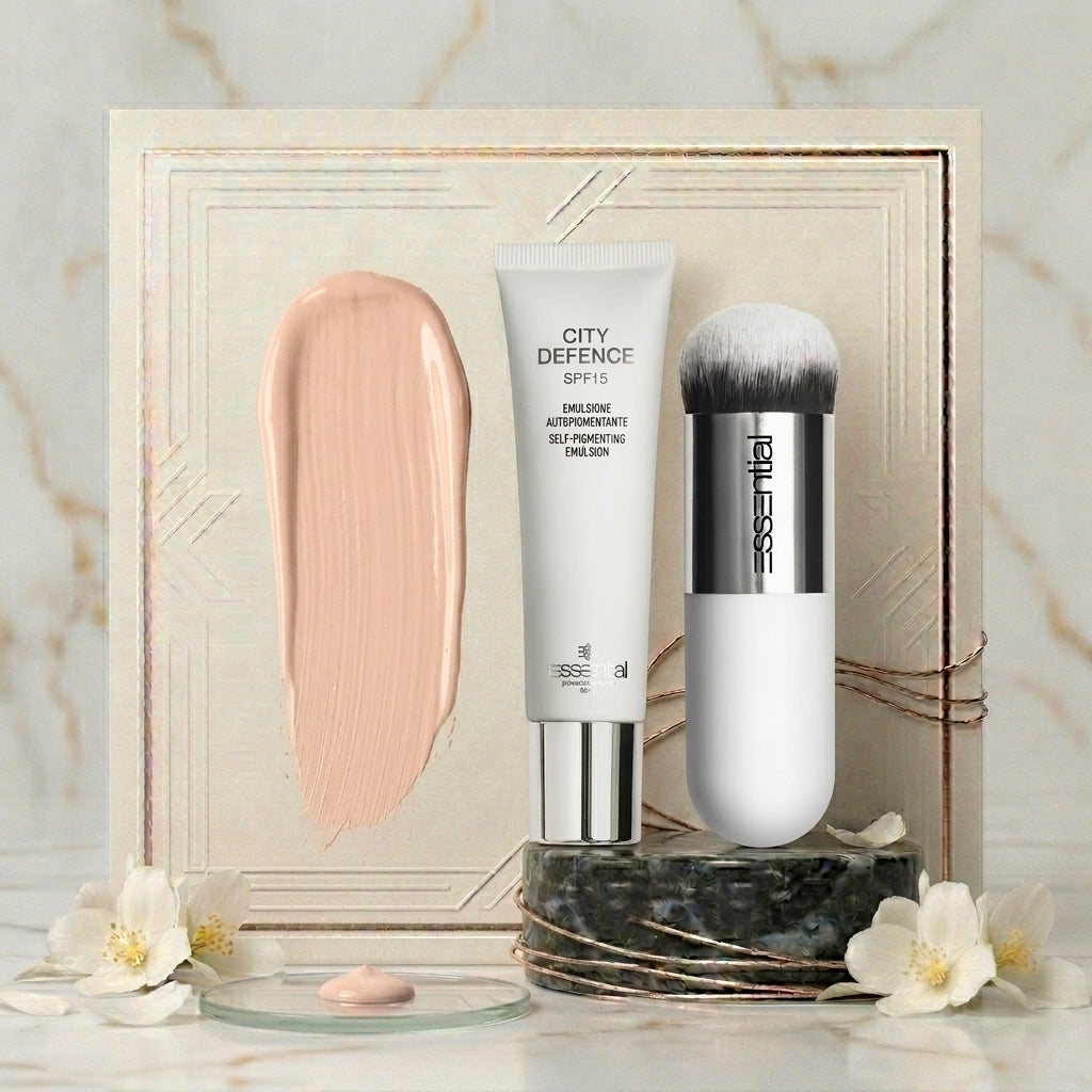 Essential - CC Cream SPF15 City Defence Emulsione + Pennello Applicatore