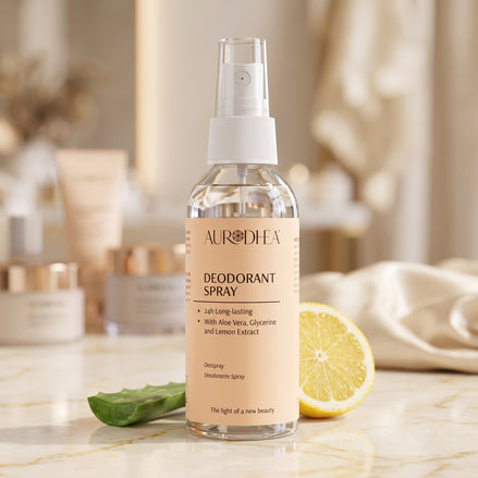 Aurodhea - Deodorante a lunga durata 80 ml | Arricchito con Aloe Vera, Glicerina ed Estratto di Limone