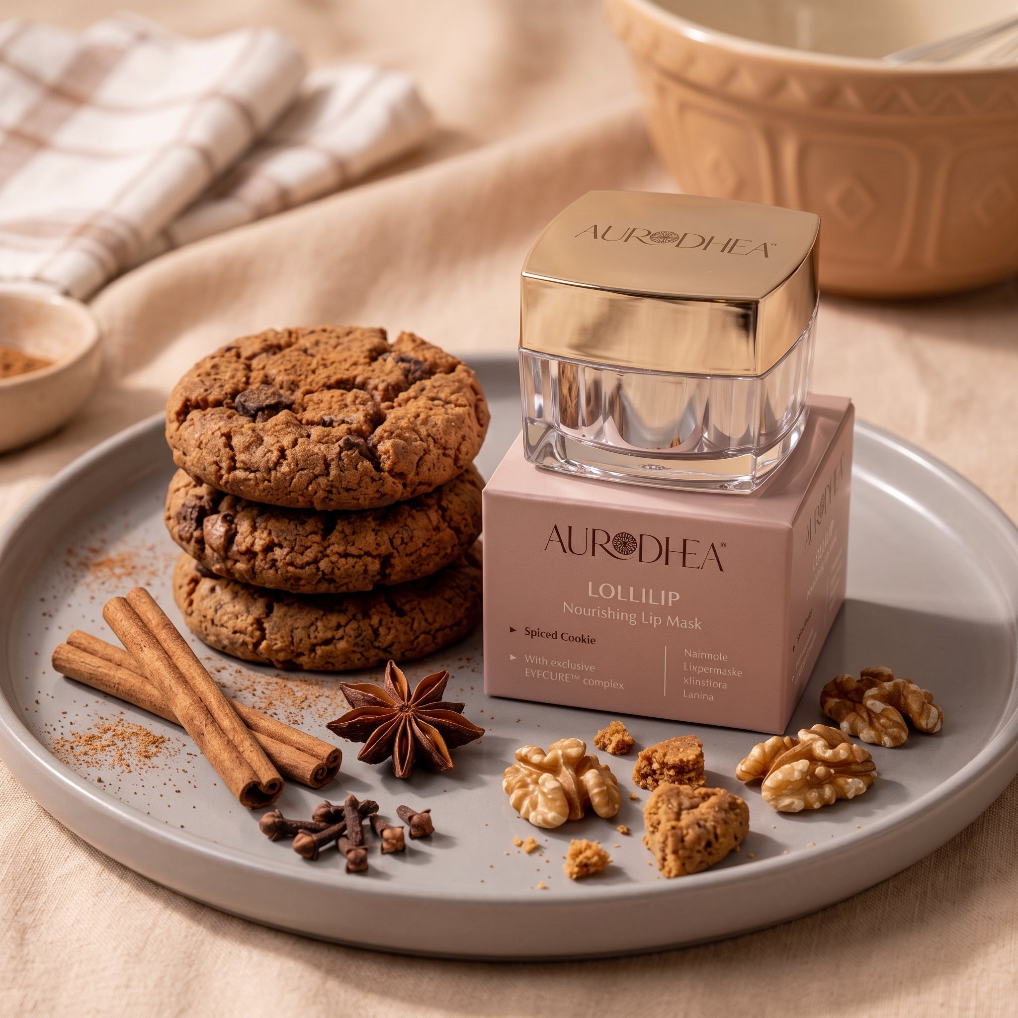 Aurodhea - LOLLILIP 'Spiced Cookie’ - Maschera Labbra Nutriente 15 ml | Con complesso esclusivo LYPCURE™